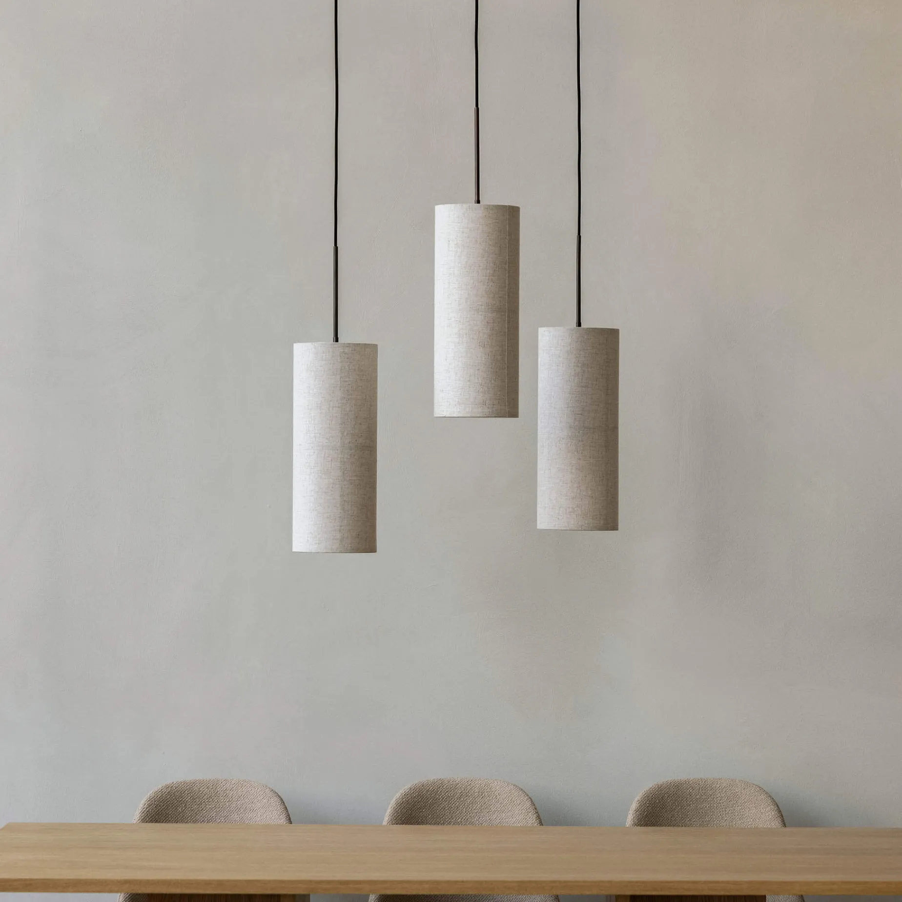 Hashira pendant ⌀18 | raw linen