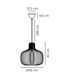 Hazo pendant ⌀65 | black