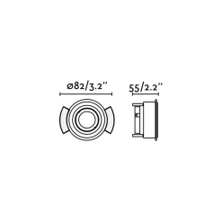 Hyde square trimless dir | white