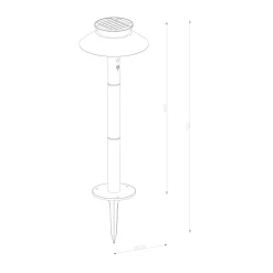 Justina spike garden solar | anthracite