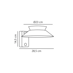 Justina wall solar | black