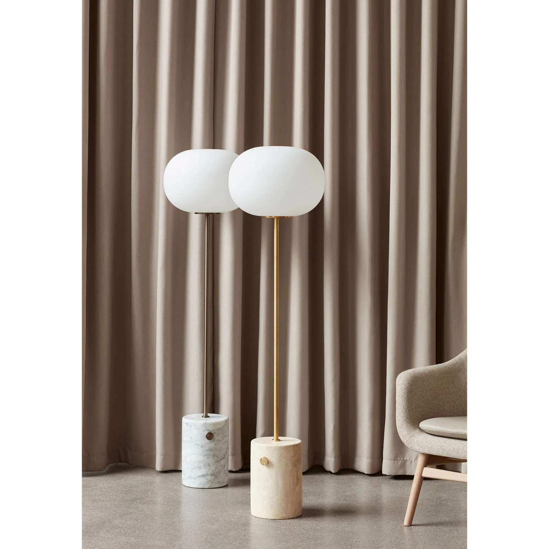 JWDA floor | carrara marble and bronzed brass