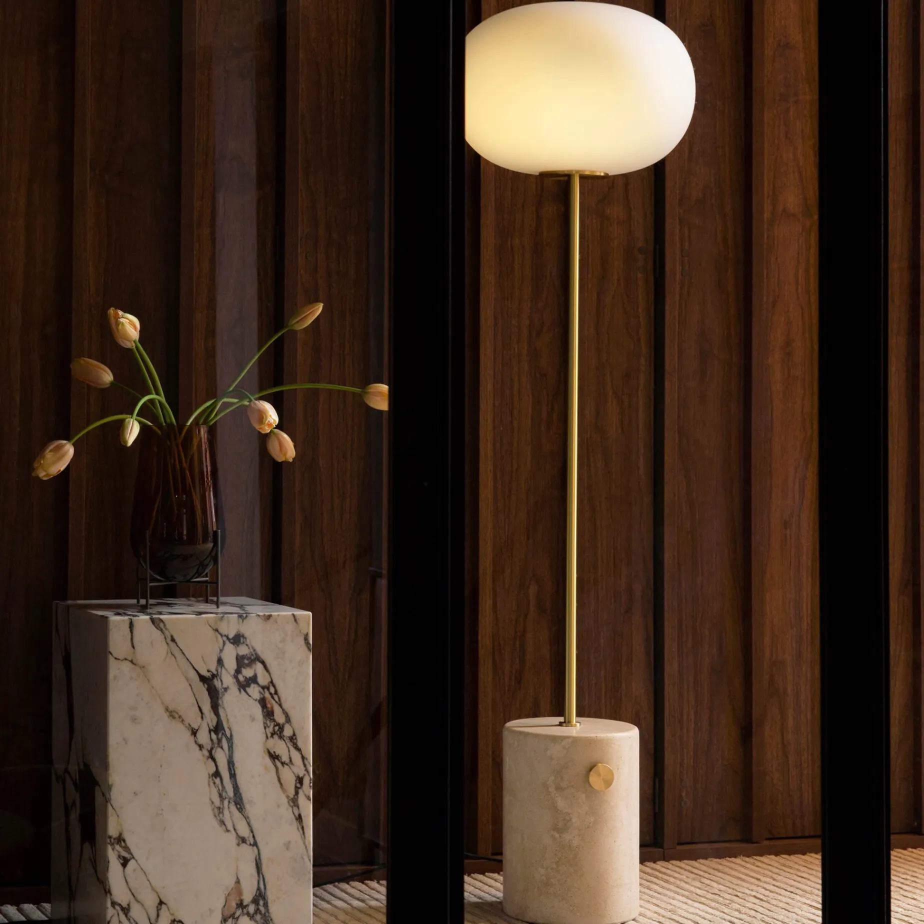 JWDA floor | carrara marble and bronzed brass