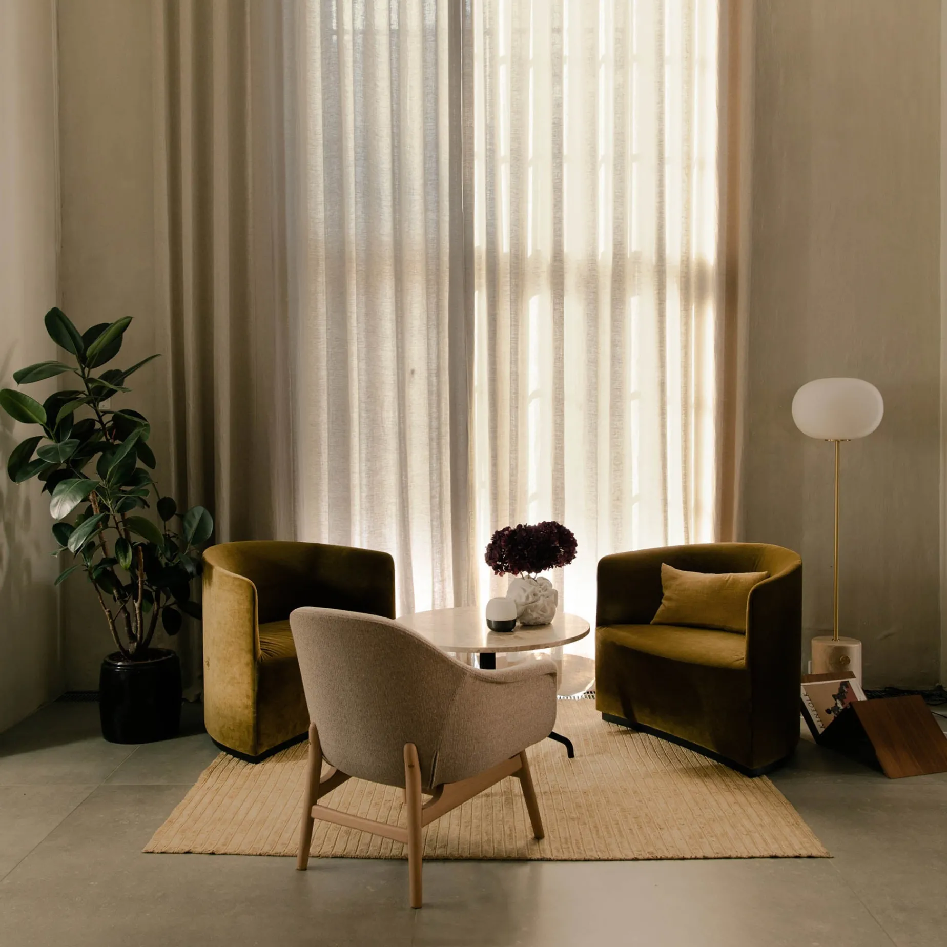 JWDA floor | carrara marble and bronzed brass