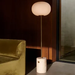 JWDA floor | travertine and brushed brass
