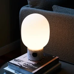 JWDA table lamp | calacatta viola marble