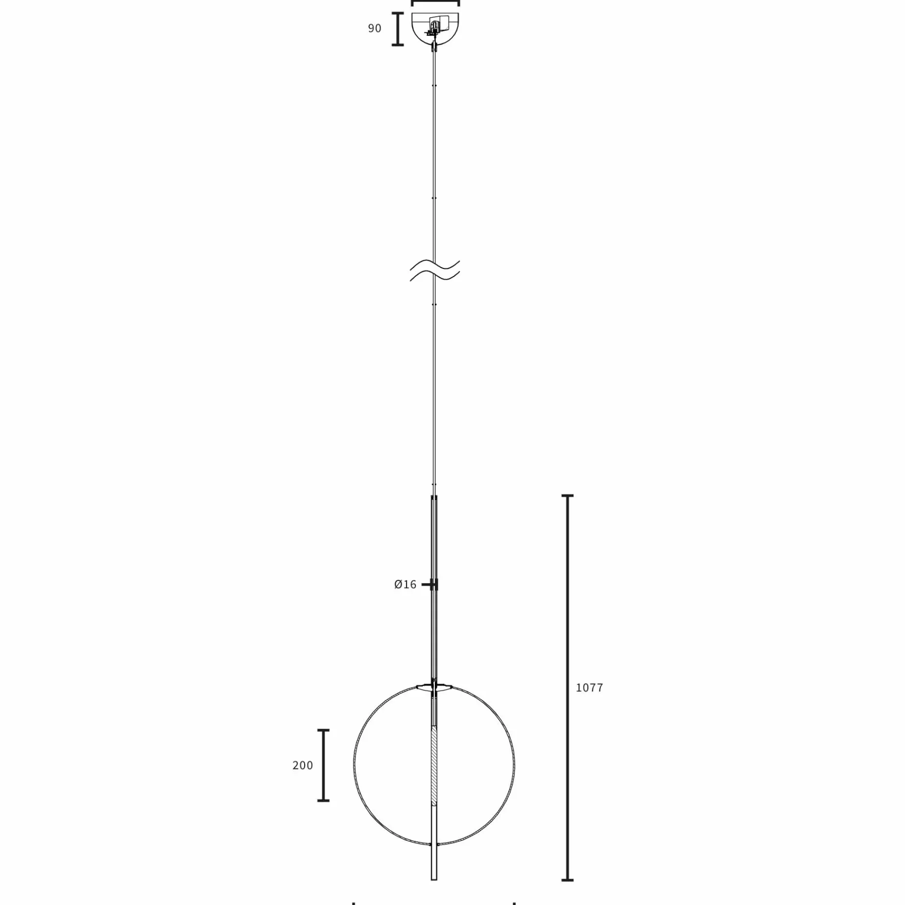 Kandinsky pendant ⌀45 | smoked grey