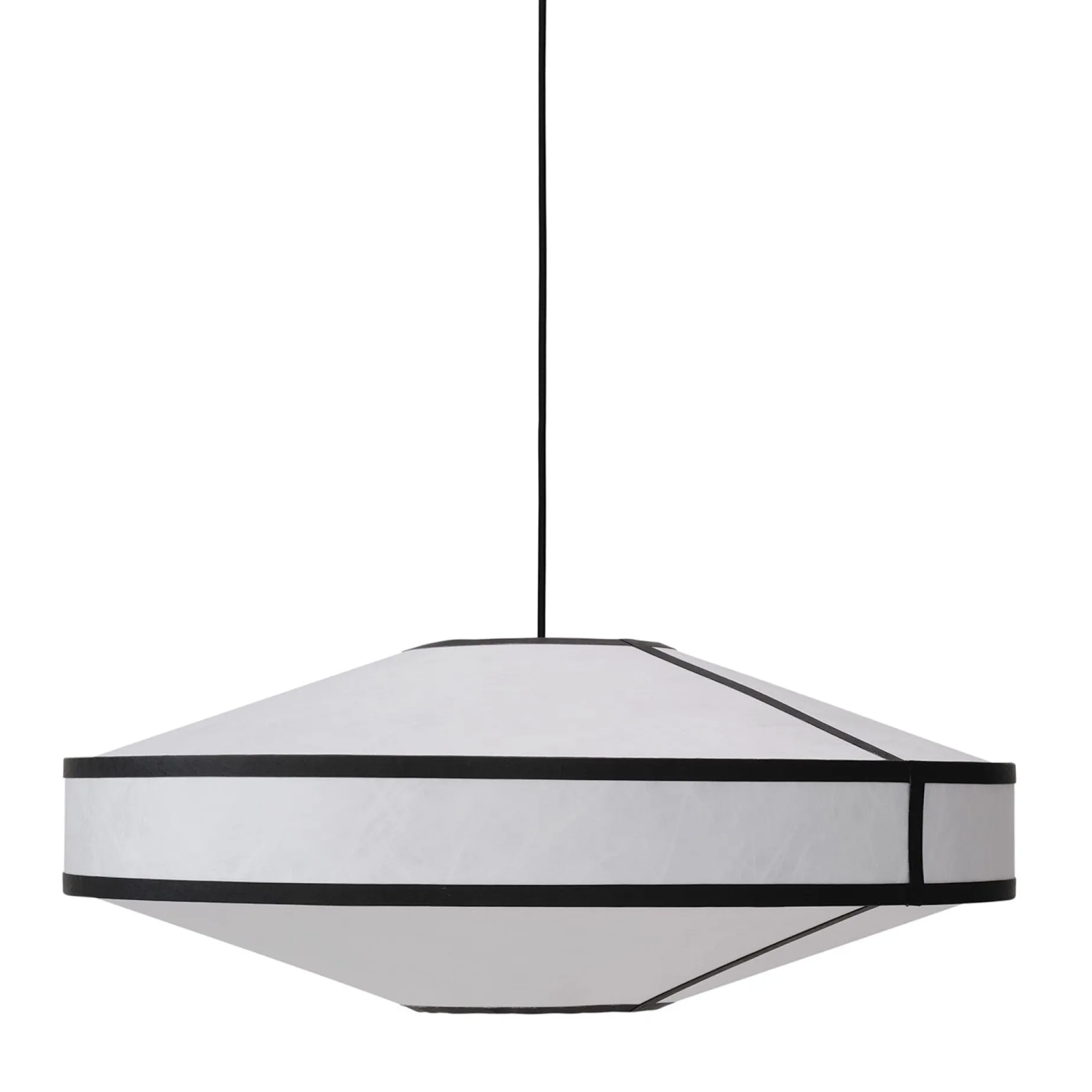 Kite pendant ⌀75 | white and black tyvek