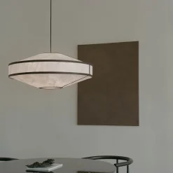 Kite pendant ⌀65 | white and black tyvek