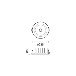 Kobo 15W recessed ø23 IP65 | white / 60° UGR<19