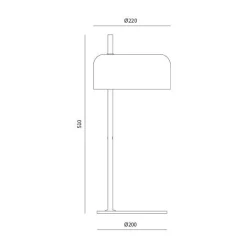 Lalu table white | gold