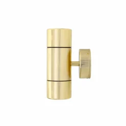 Lana brass wall light IP65 | natural brass