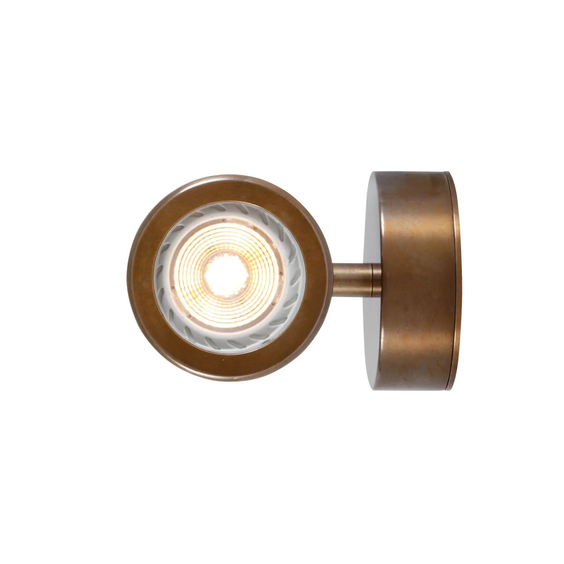 Lana brass wall light IP65 | natural brass