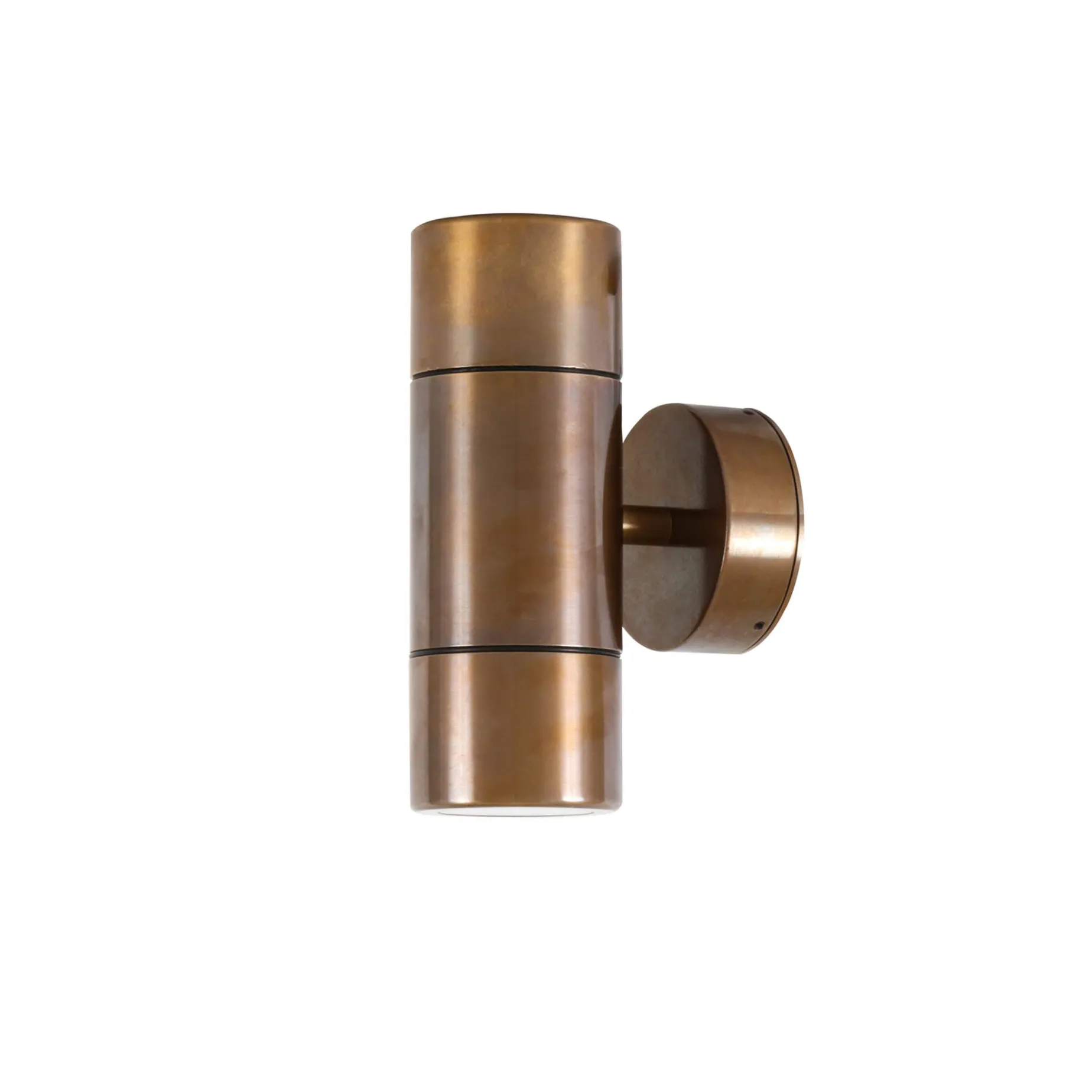 Lana brass wall light IP65 | natural brass