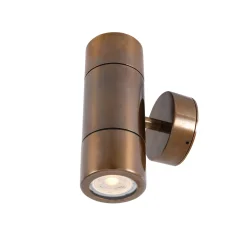 Lana brass wall light IP65 | antique brass