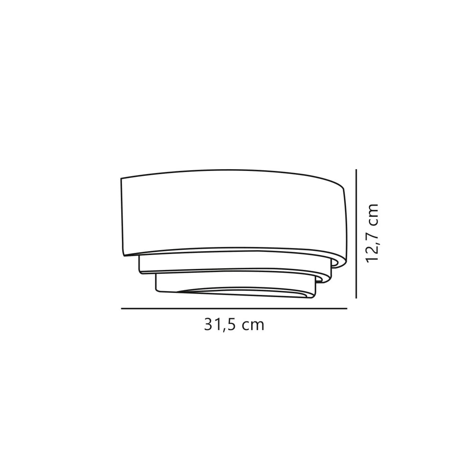Lancio oblong wall | plaster white