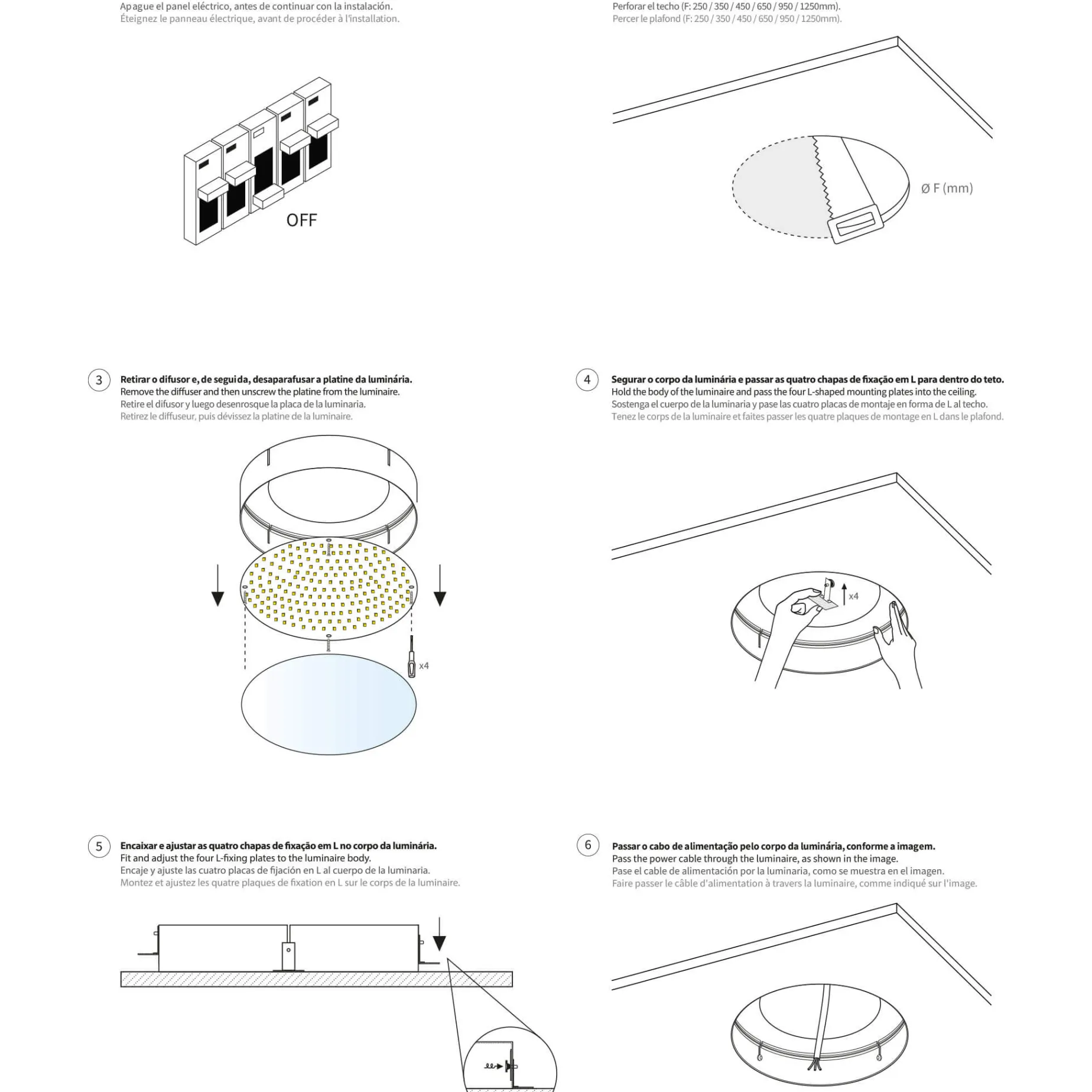 LHCe recessed trimless | ø25-ø125cm