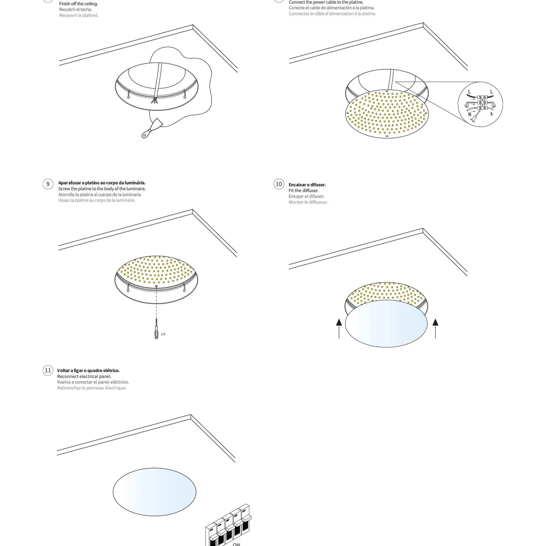 LHCe recessed trimless | ø25-ø125cm