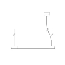 Linear pendant lamp 87 | grey