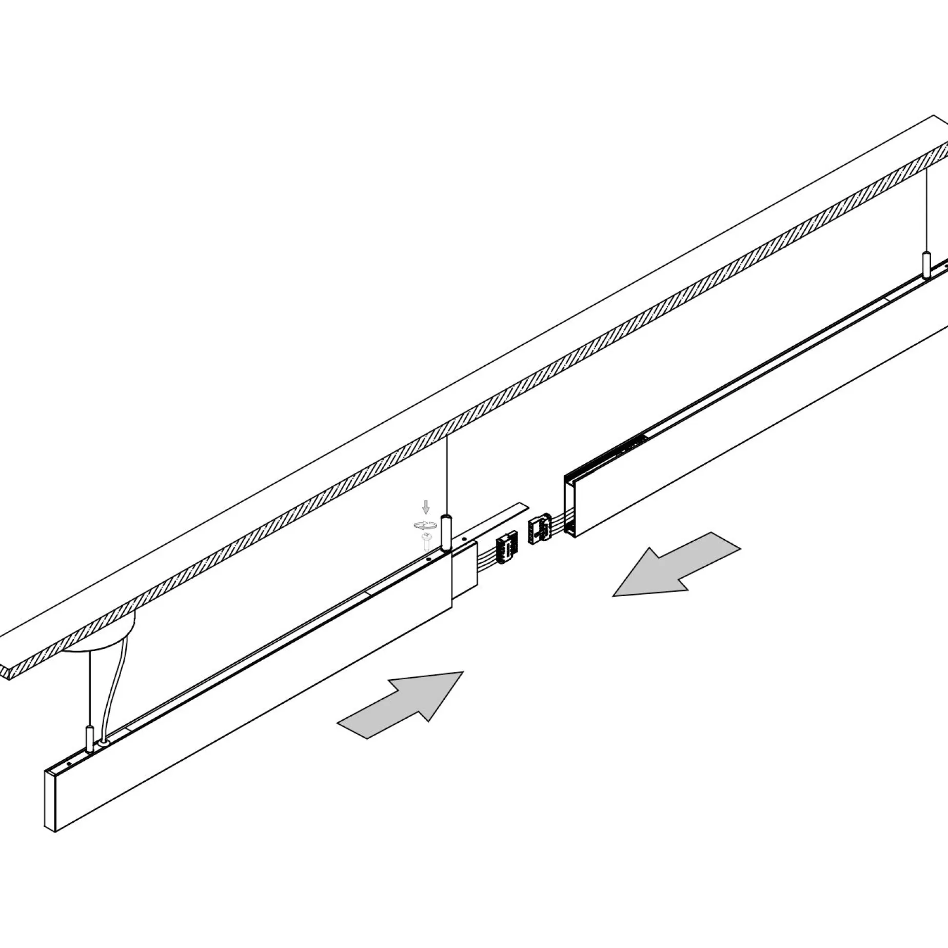 Linus linear pendant 120 | white