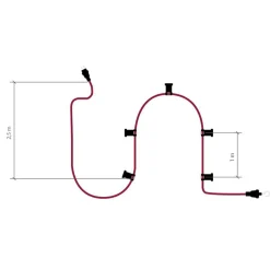 Lunet string light IP44 | mármore