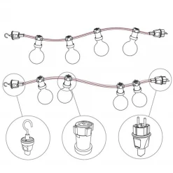 Lunet string light IP44 | picnic