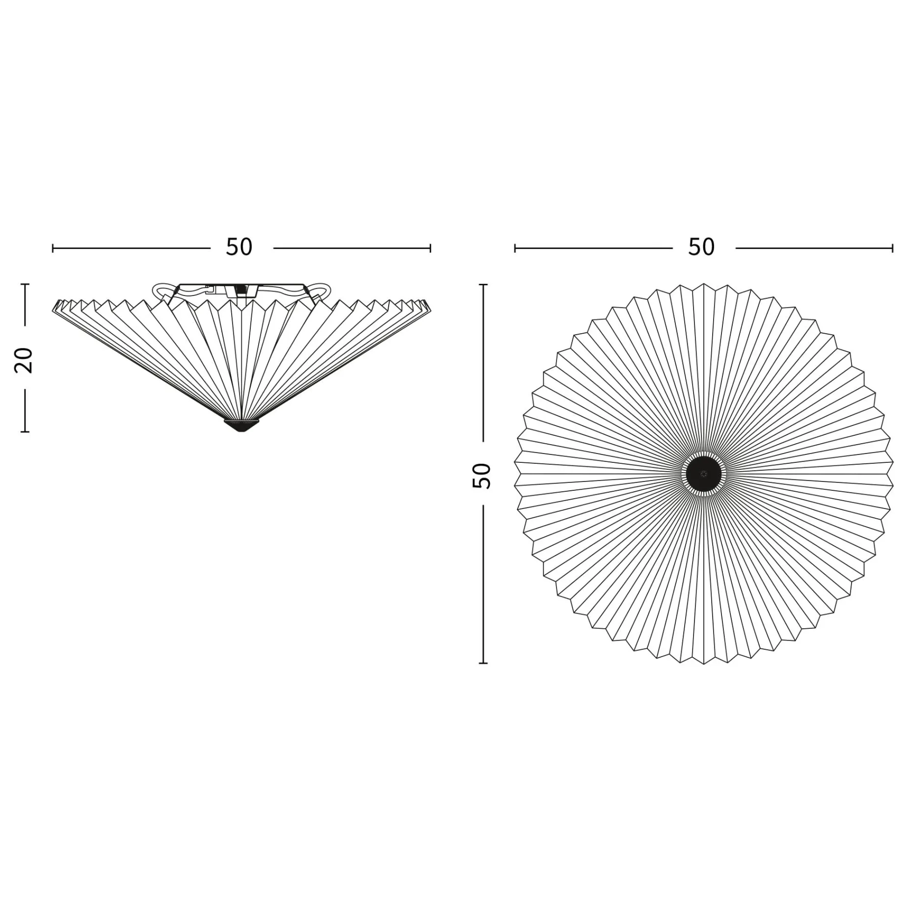 Matin flush mount ⌀38-50 | yellow