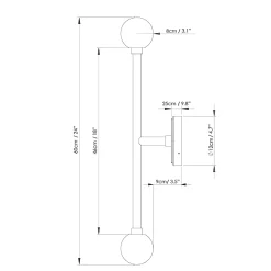 Monto double wall IP44 | antique brass