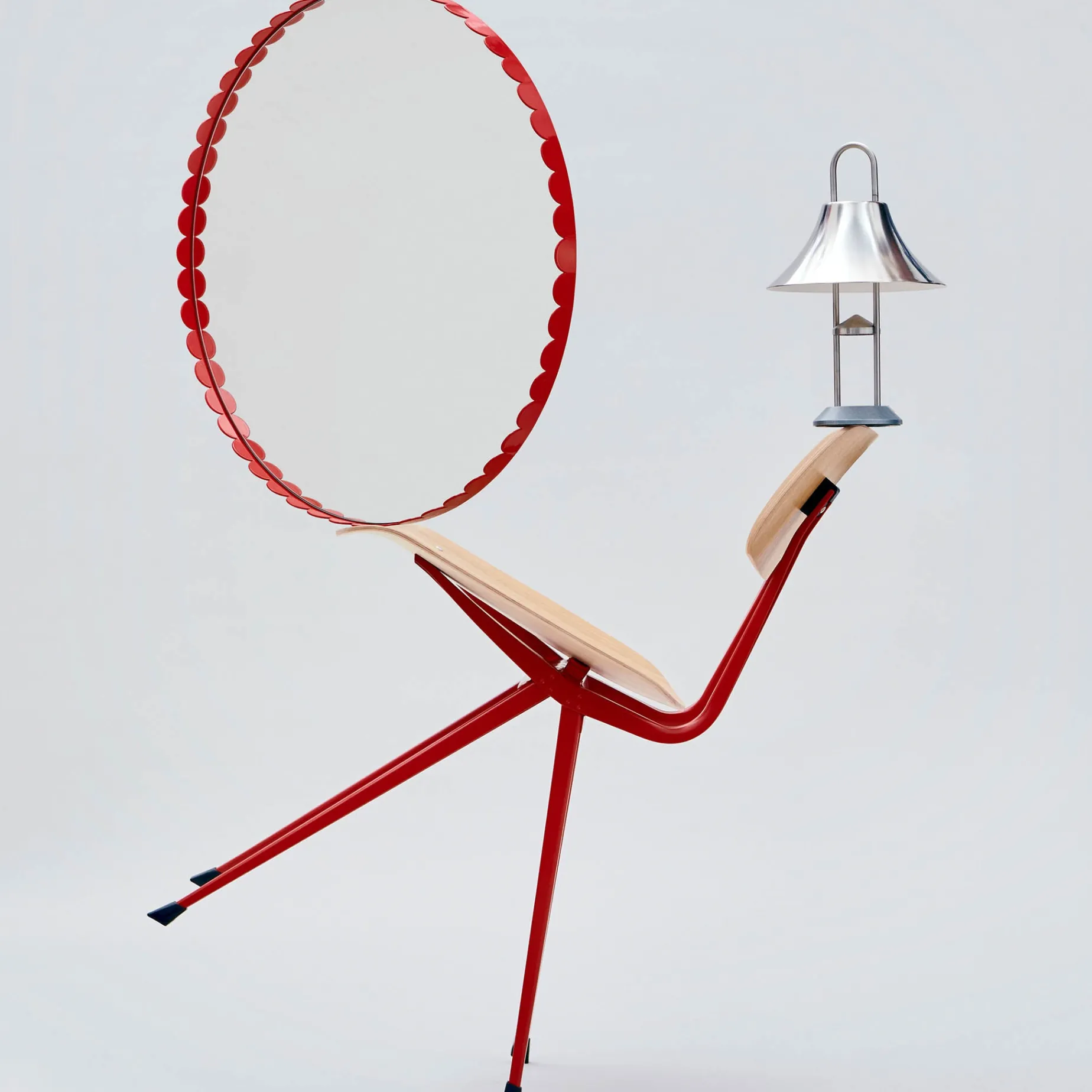 Mousqueton portable lamp | brushed stainless steel