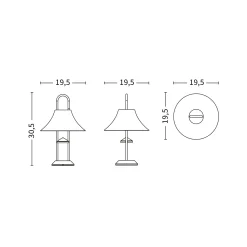 Mousqueton portable lamp | brushed stainless steel