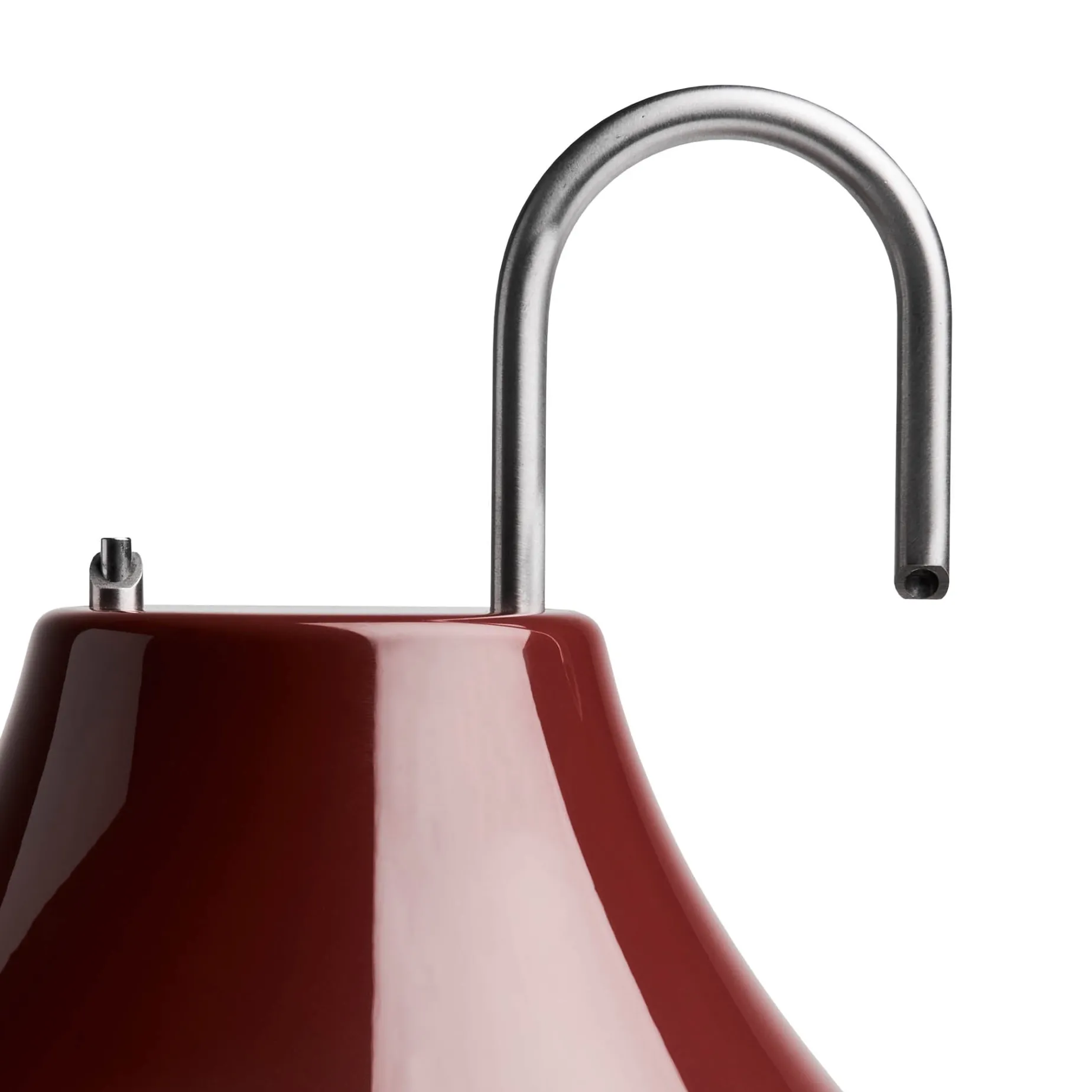 Mousqueton portable lamp | brushed stainless steel