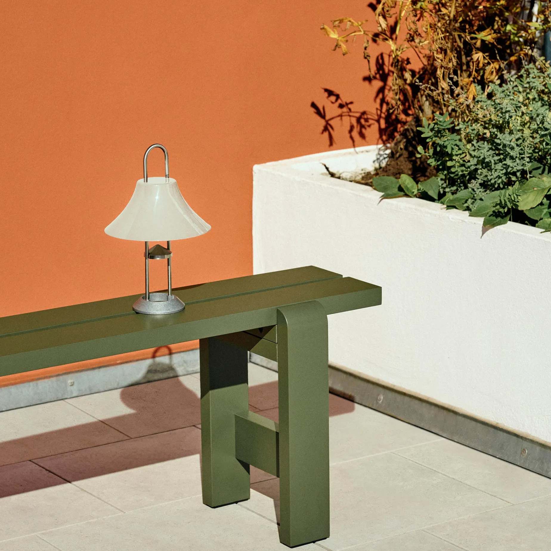 Mousqueton portable lamp | brushed stainless steel