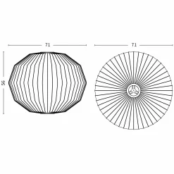 Nelson Angled Sphere Bubble pendant ø35 - ø71 | off-white