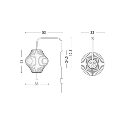 Nelson ball wall lamp | off-white