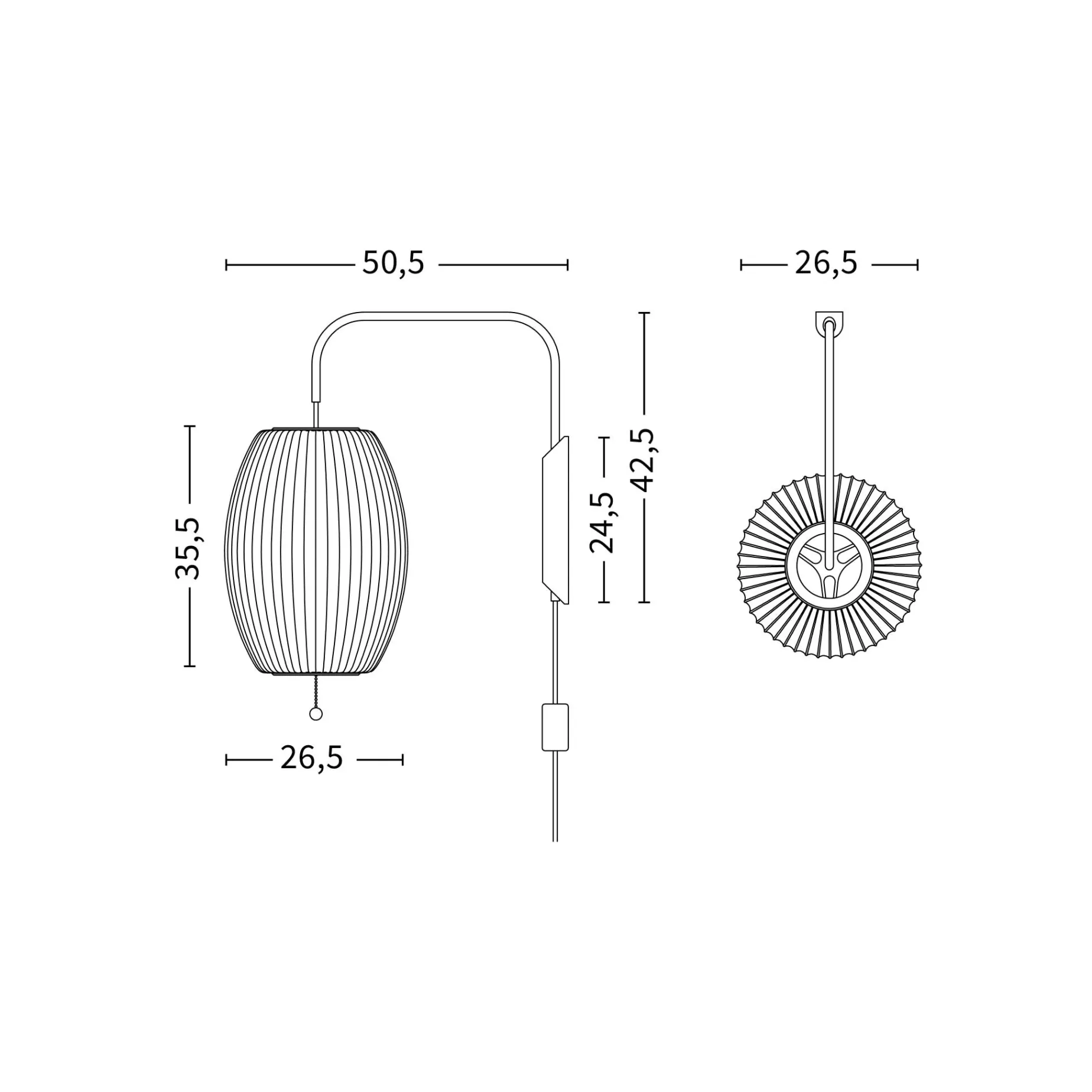 Nelson ball wall lamp | off-white