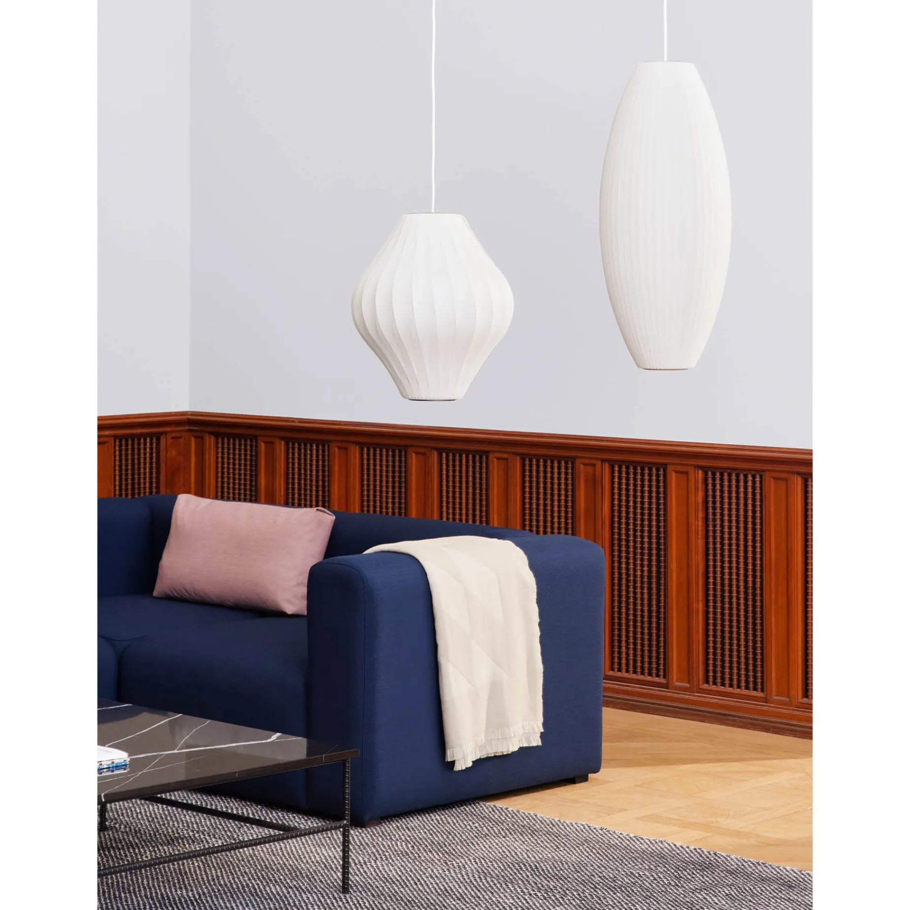 Nelson Cigar Bubble pendant H35 - H127 | off-white