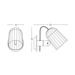 Noc wall button | dark grey