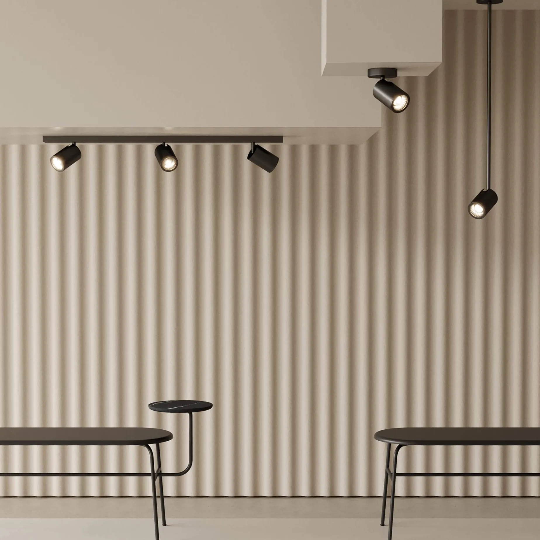 Noon spot 3 | matt black