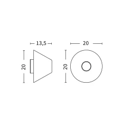 Ono Flush Mount ⌀20 IP | white opal acrylic