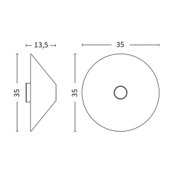 Ono Flush Mount ⌀20 IP | white opal acrylic