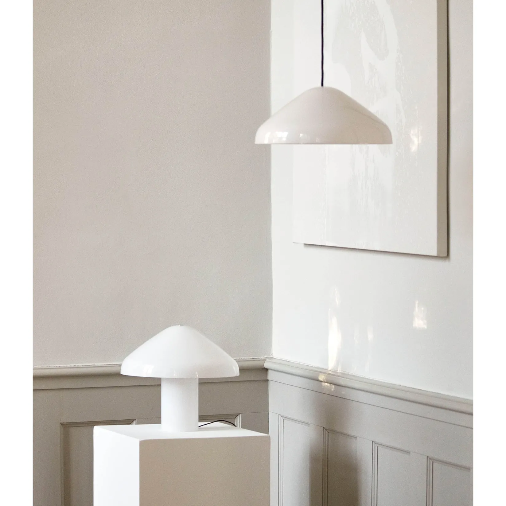 Pao glass pendant ø35 | opal white