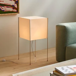Paper cube floor lamp | ecopet paper white