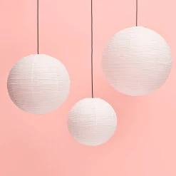 Paper shade donut ⌀60-ø80 | classic white / beton grey