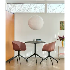 Paper shade ellipse ø70 | classic white / rusty red