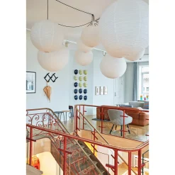 Paper shade ellipse ø70 | classic white / rusty red