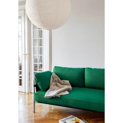 Paper shade sphere ⌀50-ø80 | classic white / garden green