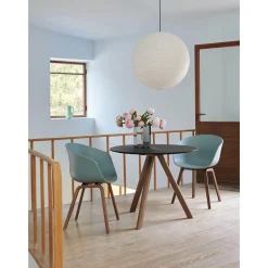 Paper shade sphere ⌀50-ø80 | classic white / garden green