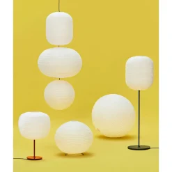 Paper shade sphere ⌀50-ø80 | classic white / garden green