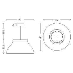 PC pendant lamp ø25 - ø40 | aluminium