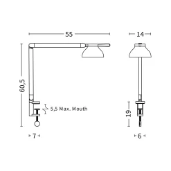 PC Task double arm | soft black